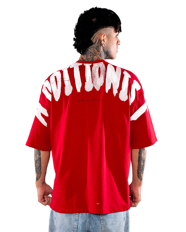 CAMISETA OVERSIZE  H ROJA SO RISE