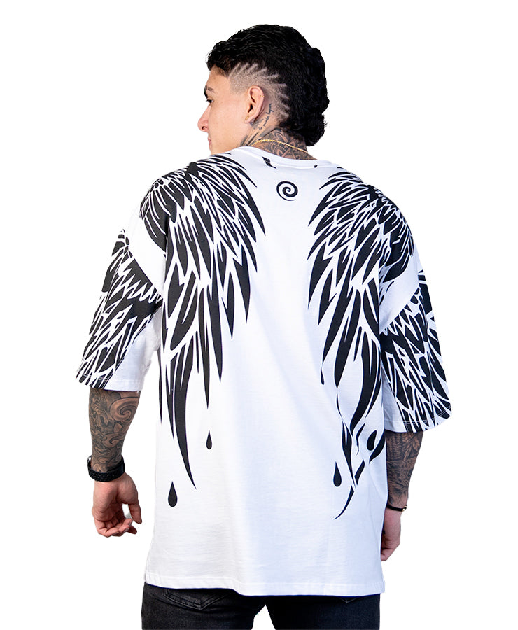 CAMISETA OVERSIZE  H BLANCA FAIH ALTO GRAMAJE